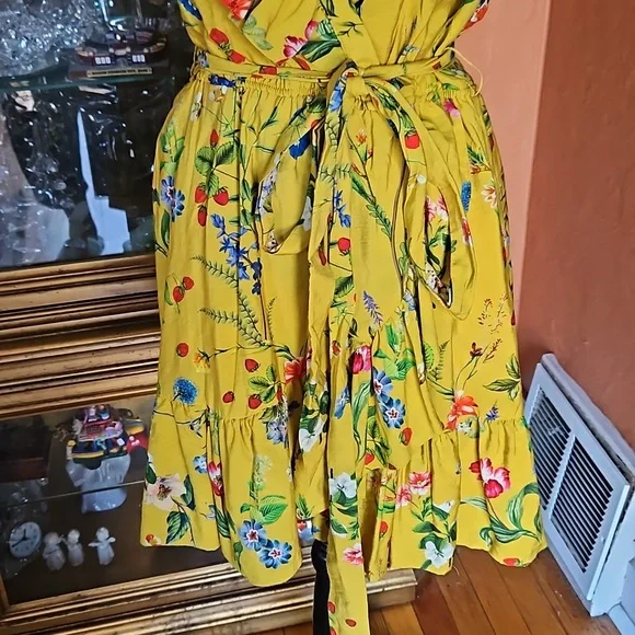 Maeve By Anthropologie Faux Wrap Floral Ruffled Dress - Picture 3 of 8